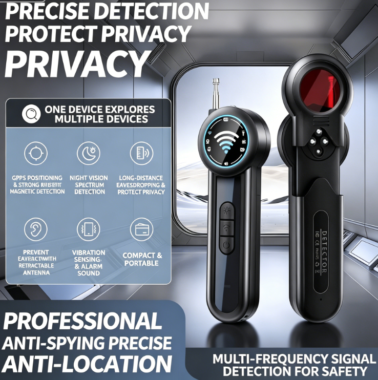 Camera Detection | Bug Detection | GPS Tracker Detection | Vibration-Activated Anti-Theft Alarm | Infrared Night Vision Recognition