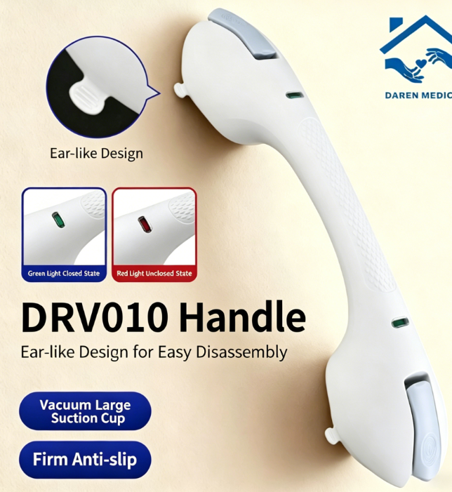 Bathroom Safe 45cm Large Suction Cup Grab Bar  | Non-Slip Safety Handrail – No Drilling Required | Heavy-Duty Bathroom Safety Bar for the Elderly, Seniors, People with Disabilities and Children