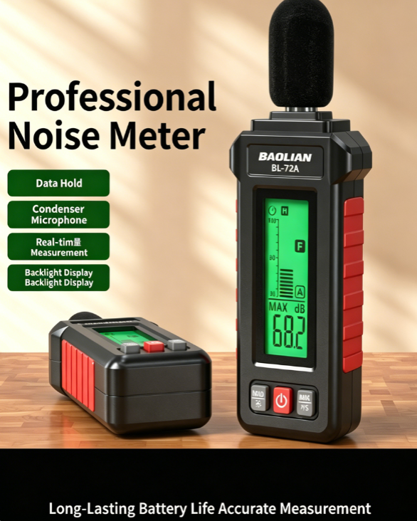 Professional-grade noise meter | High-precision decibel meter (30–130 dB) | Handheld sound level meter and noise detector