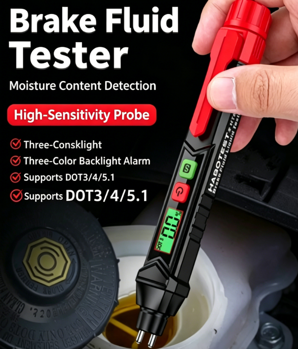 Car Brake Fluid Tester | Brake Fluid Moisture Content Tester | High-Precision Digital Display Testing Tool
