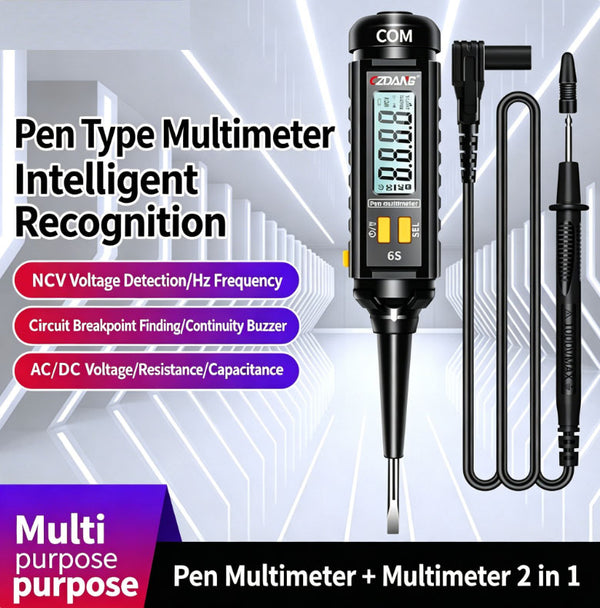 Smart Pen-style multimeter | Combination voltage tester and multimeter | NCV non-contact voltage detection