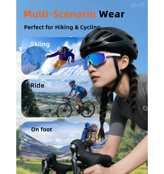 4K Polarized Sunglasses AI Smart HD 800W Camera Bluetooth Call Translation For Cycling Anti Glare Driving UV400 IP54 Goggles