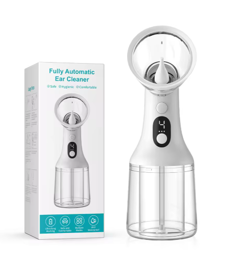 Fully Automatic Ear Cleaner ,Ear canal care that does not damage the eardrum,Separate compartments for clean and dirty water,say goodbye to earwax blockages