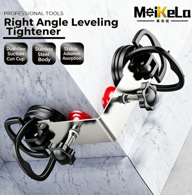 Tile and Glass Fixing Suction Cups — Hawthorn Corner Joint Levelling Tool: 90° Right-Angle Fixing Suction Cups
