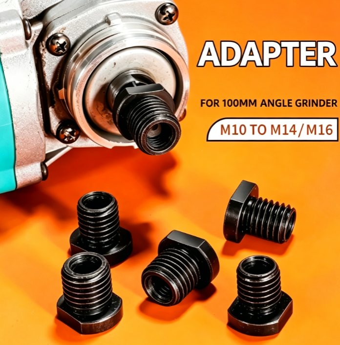 3Pcs Type 100 Angle Grinder Adapter: M10 to M14/M16 | High Hardness, No Deformation; Precision Forged with High Concentricity