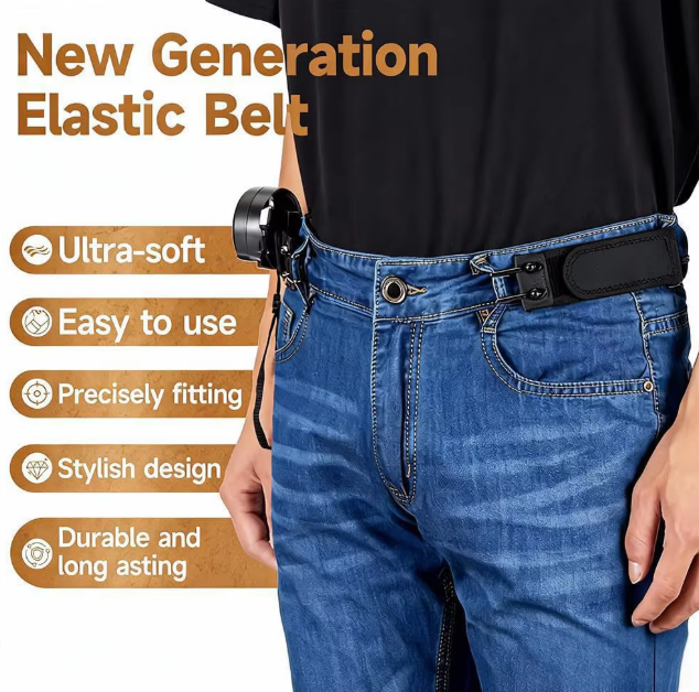 Next-Generation High-Elasticity, Hole-Free Adjustable Nylon Belt Say goodbye to the hassle of traditional belts—just pull and snap, and you’re done in 3 seconds