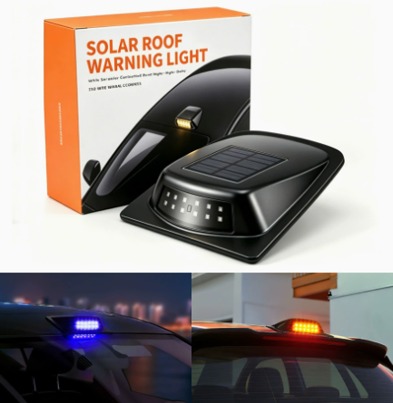 Upgrade Your Car with Solar-Powered LED Radar Cover Lights — A “Thinking” Safety Guardian for Your Roof Eight-Color Lighting · Smart Sensing · Solar-Powered · Damage-Free Installation