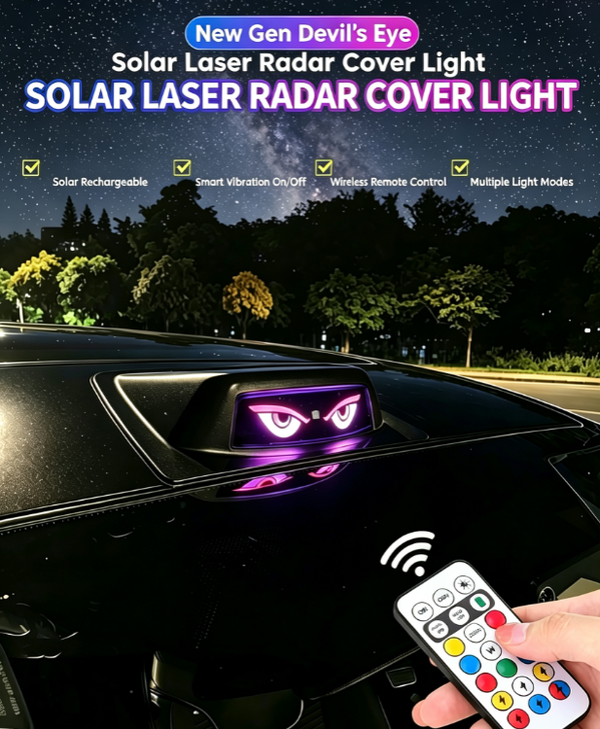 Solar-Powered LiDAR Housing Decorative Blink Lights