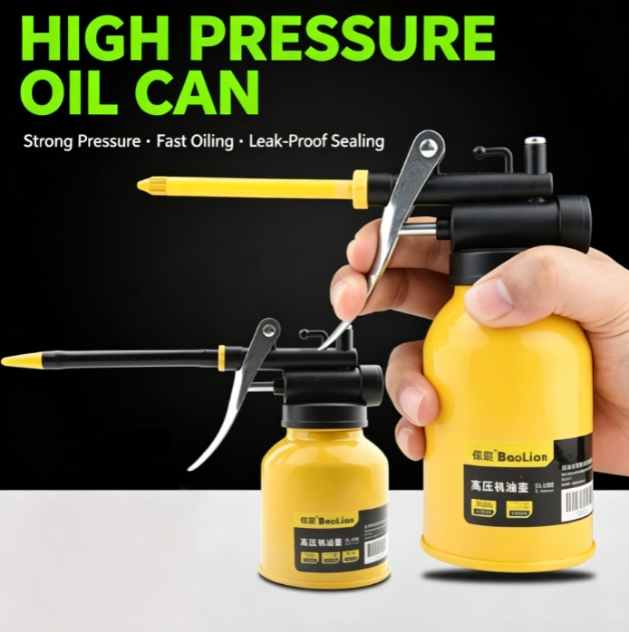 High-Pressure Oil Dispenser | Household Oil Gun, Manual Spray Bottle, Oil Dropper, Oil Injector, Lubrication Tool | Available in 250ml or 300ml | All-Copper Nozzle and Hose Design