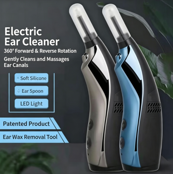 Electric Earwax Vacuum Cleaner – 360° Rotating Suction with LED Light, Rechargeable Earwax Removal Tool for Adults and Children