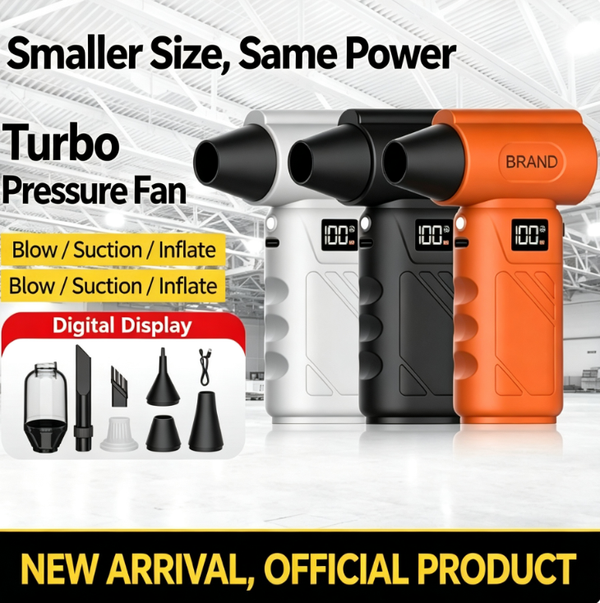 8Pcs Set Mini High-Power Turbo Fan Vacuum Set | 68,0000 RPM Brushless Motor | 2-in-1 Blower/Vacuum Handheld Vacuum | 10,000 mAh Long Battery Life