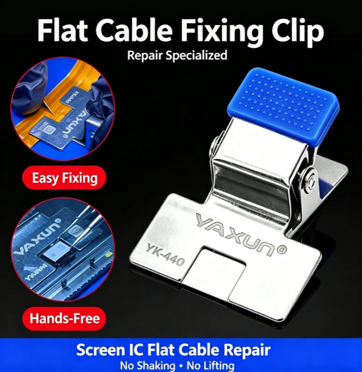 Screen IC Flex Cable, FPC, and Motherboard Soldering Fixture; Electronic Component and Cell Phone Repair Flex Cable Clamp