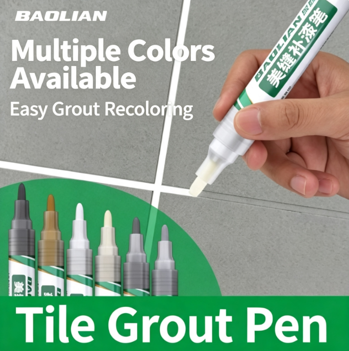 3Pcs Waterproof and Mildew-Resistant Grout | Tile Grout Repair and Touch-Up Pen | Grouting Tools for Kitchens and Bathrooms