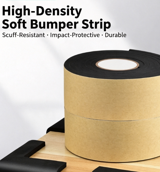 5-Meter Self-Adhesive Bumper Strip | Door and Window Sealing Strip, Furniture Protective Strip, High-Elasticity NBR Rubber, Cut to Size, Impact and Bumper Protection, Eco-Friendly and Durable