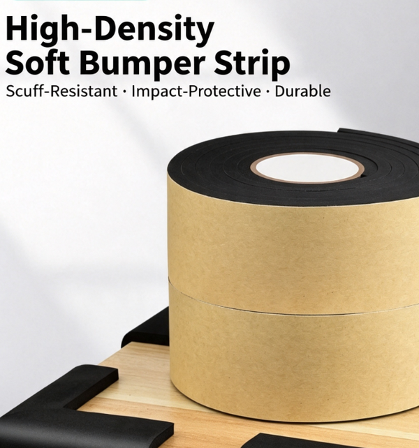5-Meter Self-Adhesive Bumper Strip | Door and Window Sealing Strip, Furniture Protective Strip, High-Elasticity NBR Rubber, Cut to Size, Impact and Bumper Protection, Eco-Friendly and Durable