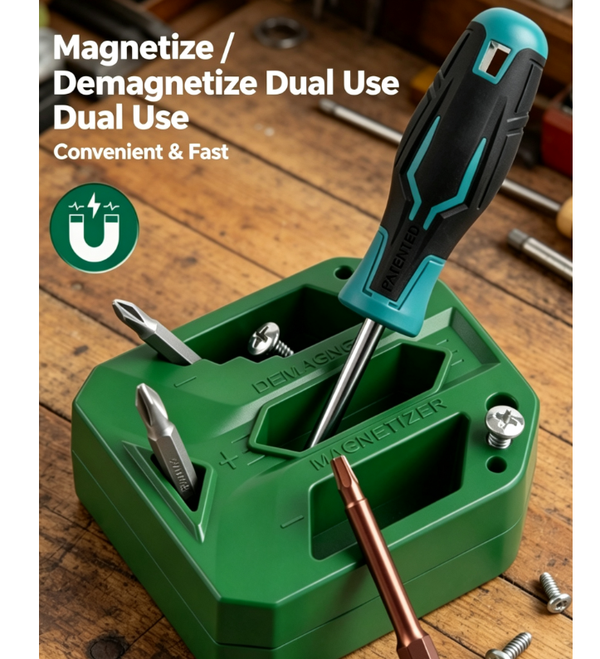 Portable Quick Magnetization and Demagnetization in One | No Power Required—Works Instantly | Compact and Portable | Ideal for Repairs, Electronics Assembly, and DIY Projects