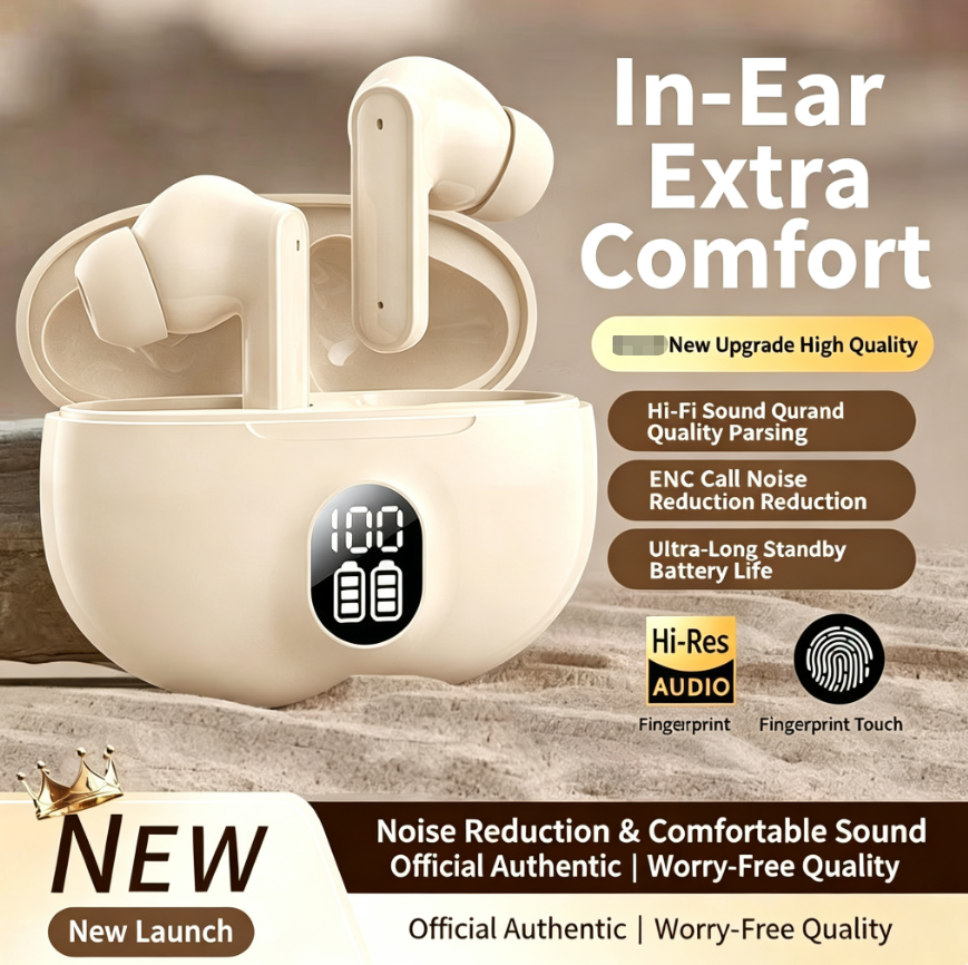 In-Ear TWS Wireless Sports Noise-Canceling Earbuds | Hi-Fi Sound Quality with Dolby Atmos | ENC Call Noise Cancellation and Ultra-Long Battery Life | Bluetooth 5.4
