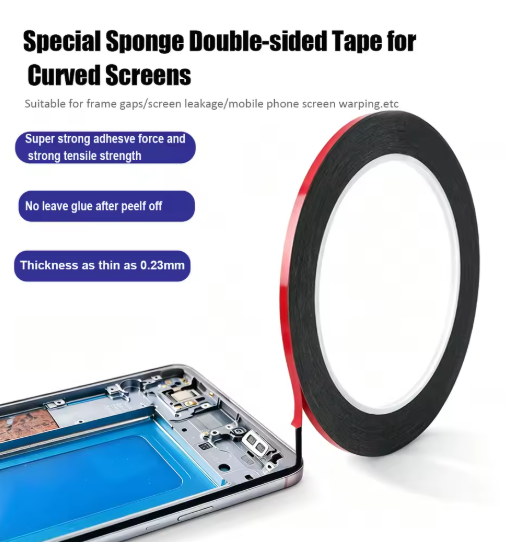 10M Double-Sided Tape For Mobile Phone Repair 2/3/5/10mm Self-Adhesive Foam Sticker For Curved Screen Touch Screen LCD Panel Cellphone Fix