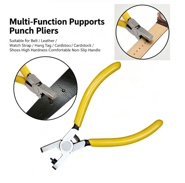 Mini Leather Hole Punch Pliers, 2mm/3mm Hole Size, Non-Slip Comfortable Handle, Belt/Watch Strap/Cardstock Hole Punch—A Must-Have for DIY Crafts