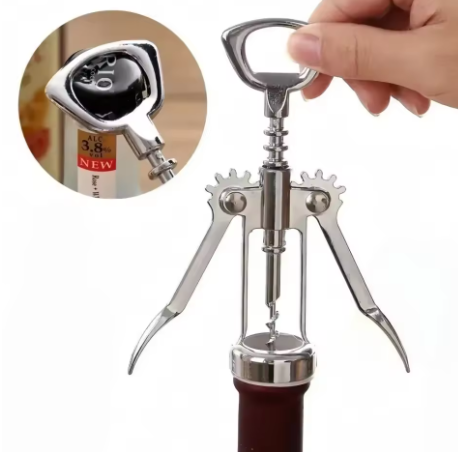 Multifunctional Stainless Steel Manual Wine Corkscrew | Funnel-Tip Champagne/Beer Opener