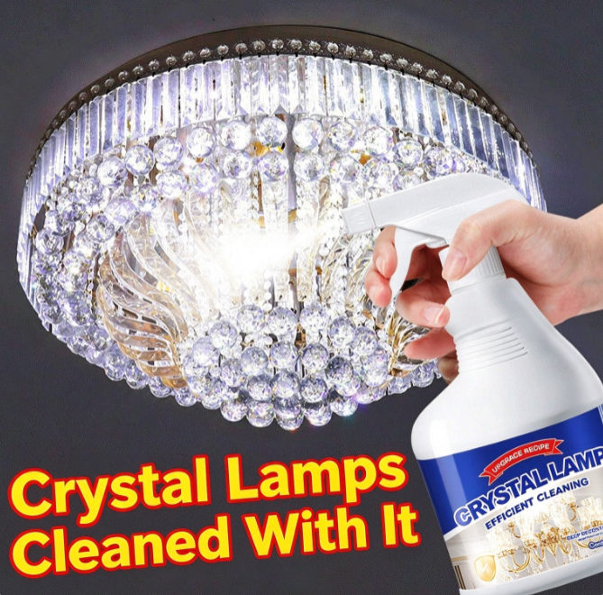 500ml Crystal Chandelier Cleaner Spray – No-Rinse, Fast-Acting Degreaser & Dust Remover for Glass Lighting & Ceiling Lamps