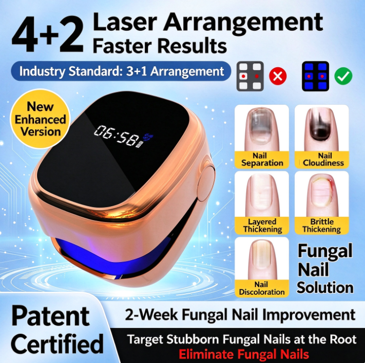 Smart Onychomycosis Phototherapy Device | Portable Blue Light & Laser Nail Fungus Laser Treatment