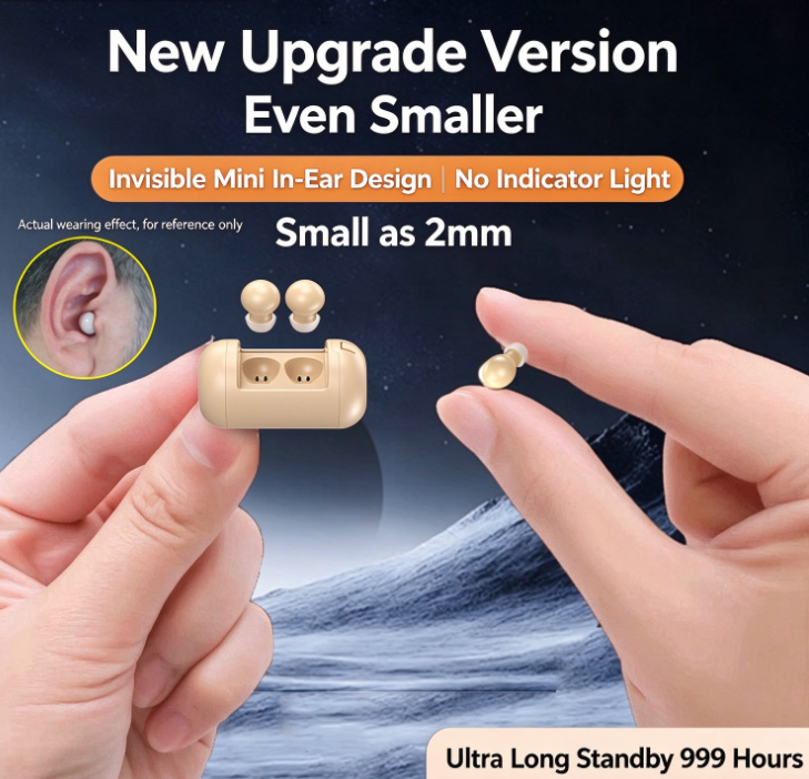 Super Mini Wireless Bluetooth Headphones Invisible Sleep Earbuds Hidden Earbuds for Work 30H Playtime with LED Display