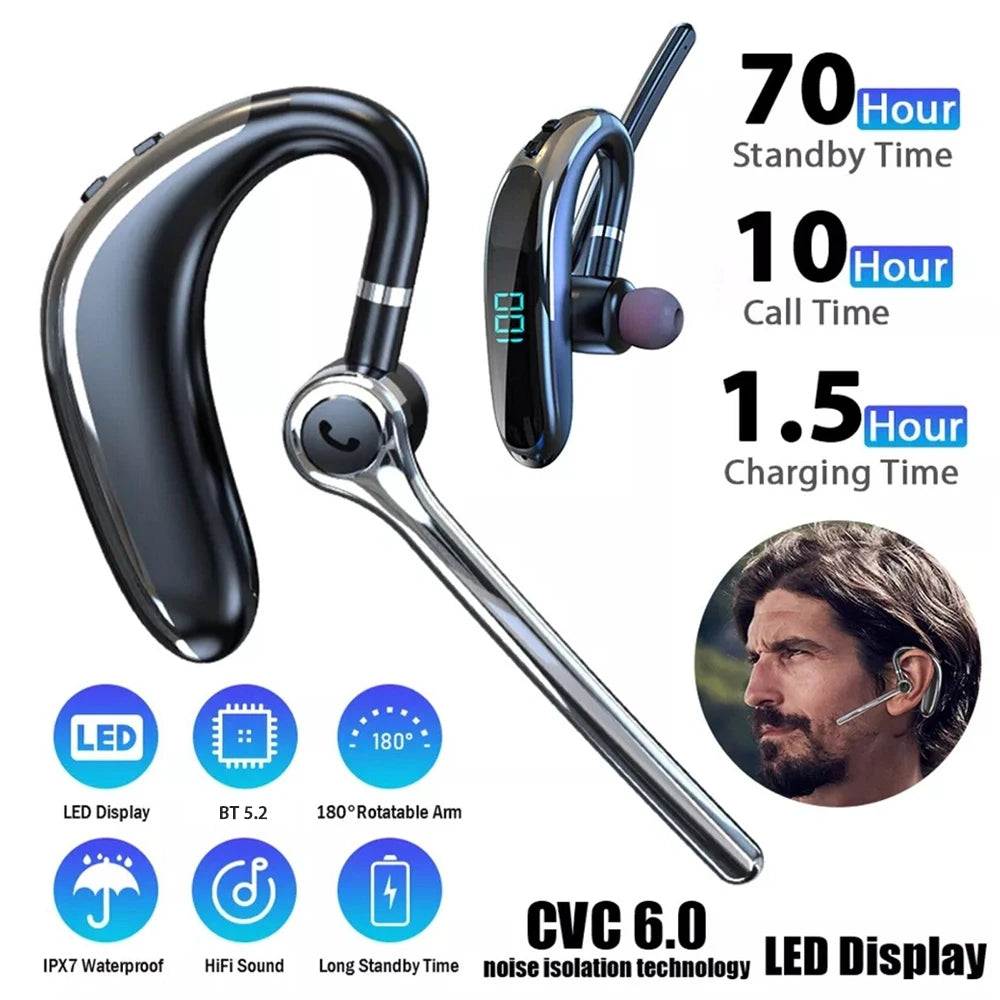 Wireless Bluetooth Headphones With Dual Mic 5.2 Bluetooth Earphone ENC Noise Cancelling Hands-free Dual Connection Headphone