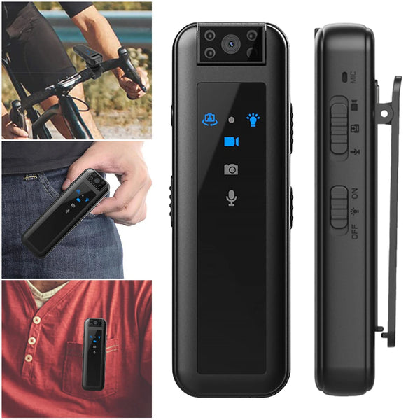 Mini Invisible Motion Camera HD 1080P Small Portable Body Camera Infrared Night Vision Outdoor Sports Camera Back Clip 180° Flip Camera