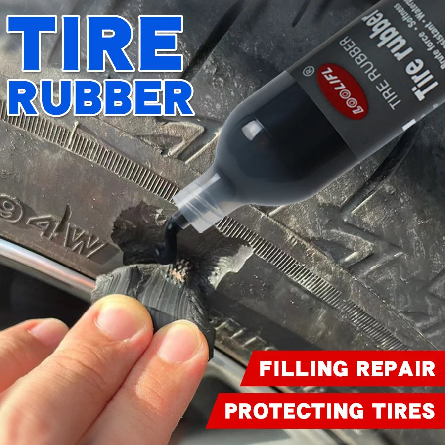 30ML Car Tire Repair Glue Universal Multi-functional Outer Tire Wall Tire Crack Repair Motorcycle Bike Strong Car Repairs Tools