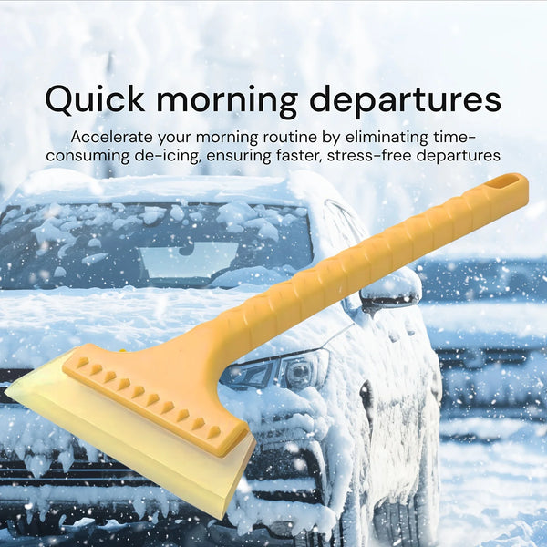 2-in-1 Car Snow Shovel and Ice Scraper Gentle on Glass and Paintwork Winter Windscreen Defroster and Snow Removal Tool