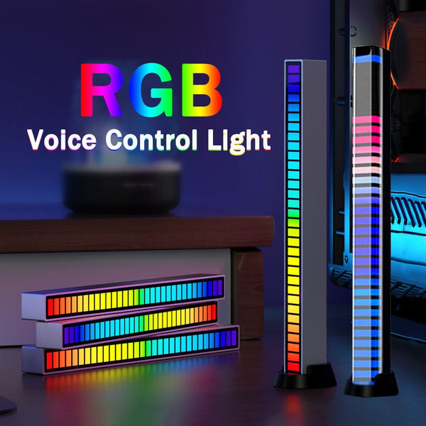 RGB Audio Control Colorful LED Lights Rhythm Recognition Ambient LED Lights Rechargeable