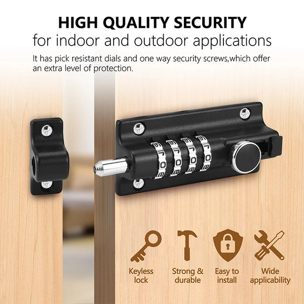 4 Digit Pin Code Security Zinc Alloy Anti-Theft Bolt Mechanical Digital Combination Code Lock Wooden Door Storage Cabinet Tongue Cam Lock