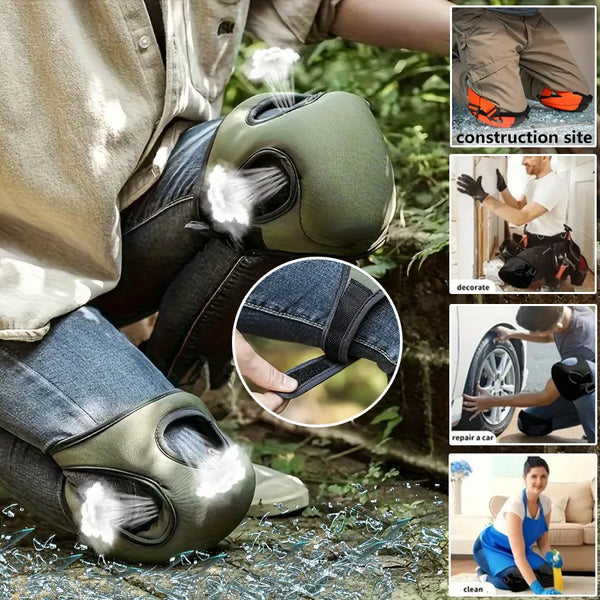 1Pair Professional Work Knee Pads Knee Pads Non-Slip Thick Extra Foam Cushion for Scrubbing Floors,Gardening,With Soft Inner Liner, Strong Adjustable Straps