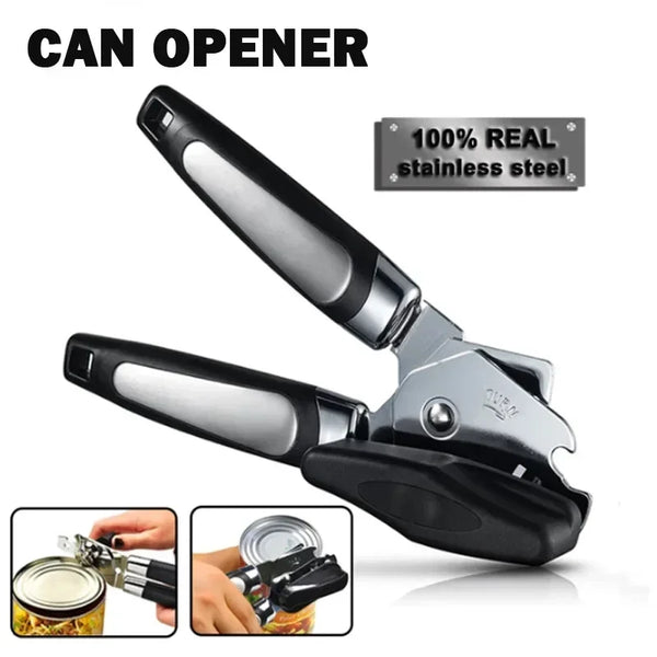 Manual 3-in-1 Can Opener Multi-Function Heavy-Duty Canned Food Opener Bottle Opener
