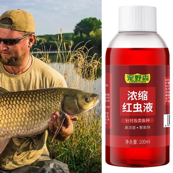 100ml Highly concentrated bait Powerful fish attractant for all kinds of fish Red Worm Liquid Additive