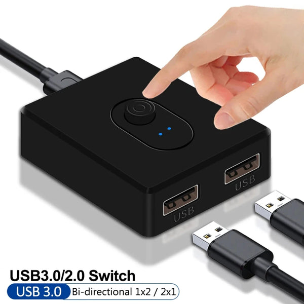 Switch USB KVM Switch Selector USB 2.0 USB 3.0 BI-Direction Switch Splitter Printer Keyboard Mouse Sharing for Mac & Window
