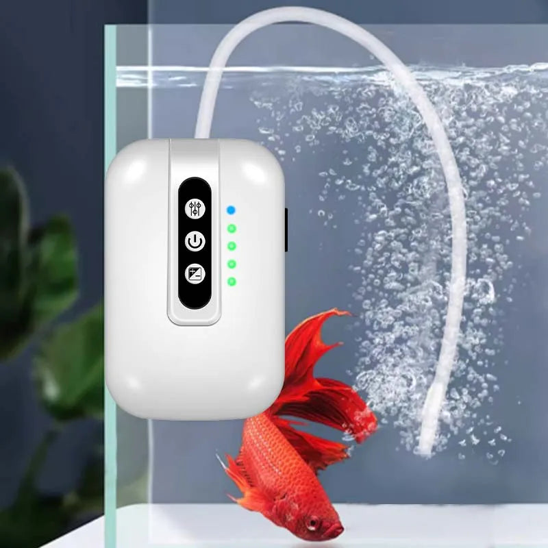 Aquarium Fish Tank Oxygen Pump Charging Dual-Purpose Air Pump Usb Lithium Battery Household Portable Fishing Mute
