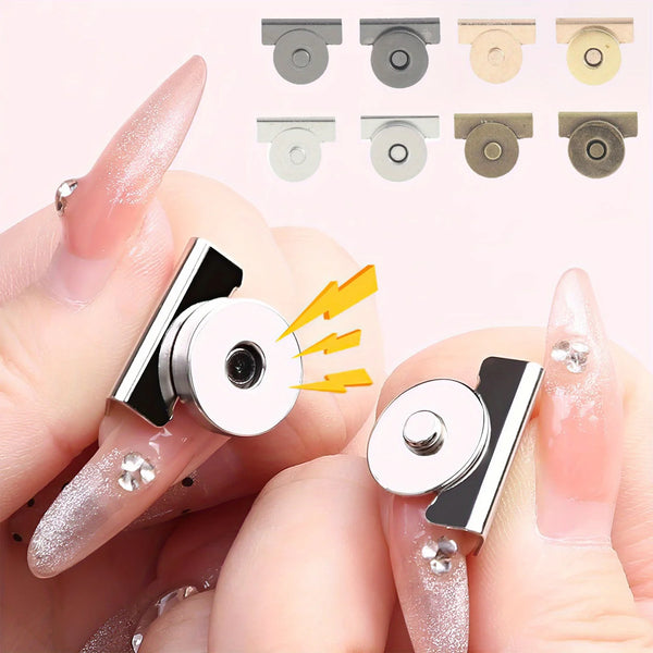 4 Sets Edge Magnetic Buckle Snap Clip Fasteners Clasps Metal Buttons Handbag Purse Wallet Craft Bags Parts Closure Buckle