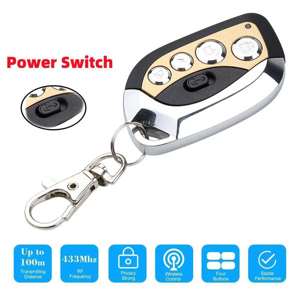 4 IN 1 Auto Remote Control Duplicator 433MHZ Control Garage Door Metal Remote Controller For Car Garage Door Electric Curtain