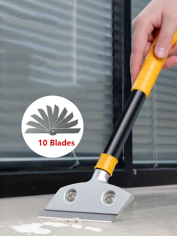 Aluminum multi-purpose trowel with 10 blades 30 cm handle Scraper for wall floor and window cleaning Scraper
