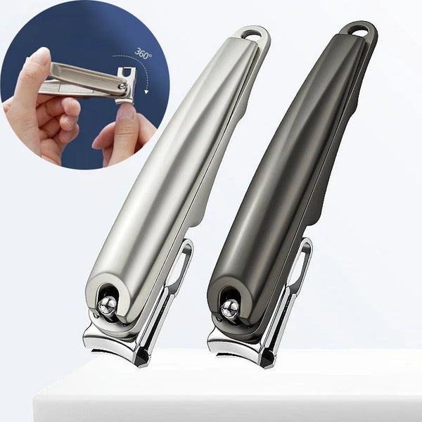 Foldable Design 360 Degree Rotary Nail Clippers Large Opening Zinc Aluminum Alloy Heavy Duty Toe Nail Clippers for Thick Nails
