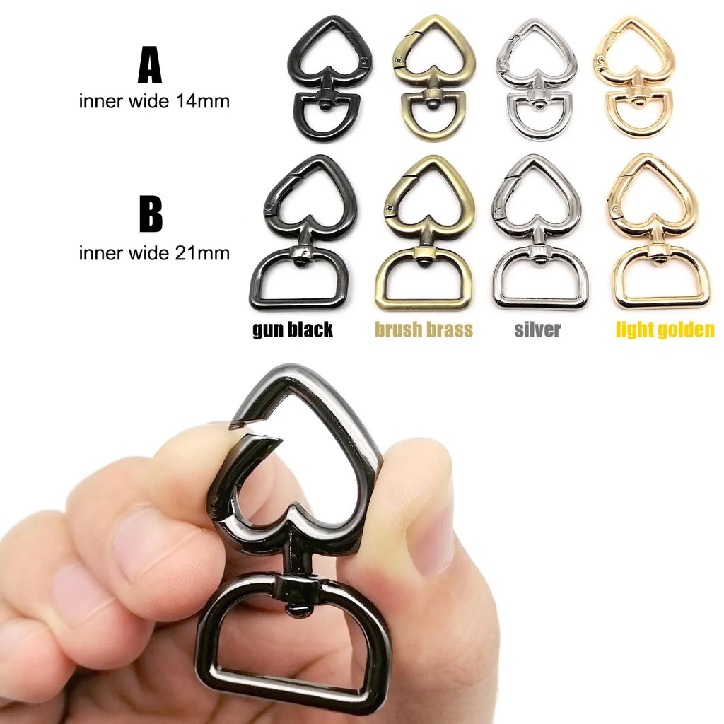 8PCS Alloy Universal Heart Shape Zipper Puller Removable Zipper Slider DIY Sewing Instant Repair Zipper