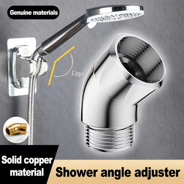 Shower Head Angle Adjuster | 135° Universal Rotation | Precision Brass Casting with 4mm Connection