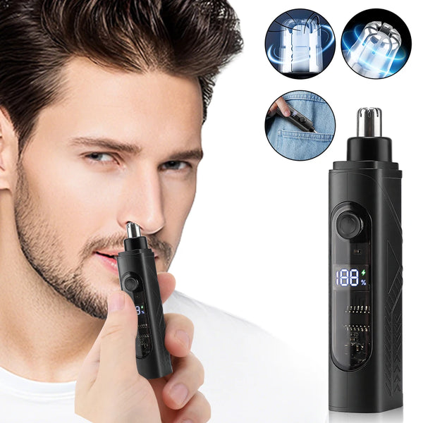 Mini Electric Nose Hair Trimmer Rechargeable Ear and Nose Hair Shaving Clipper