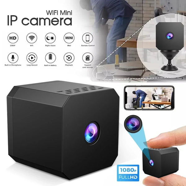 1080P Wireless Smart Camera Infrared Night Vision, Built-in Battery, and Strong Magnetic Adsorption Motion Detection Alarm are suitable for home, store, and car use. No Drilling Required