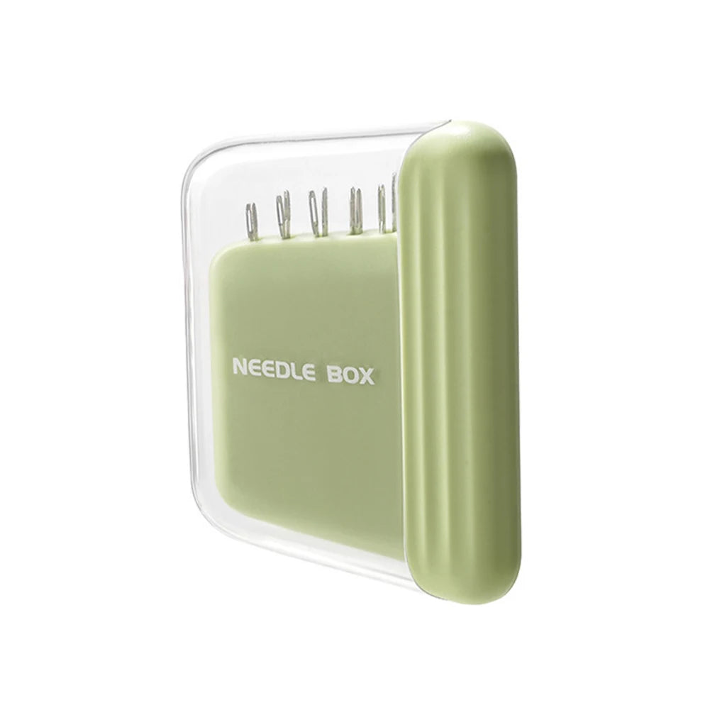 Anti-Loss Magnetic Sewing Needle Box with Needle Portable 5 Sizes Embroidery Needles Magnet Storage Case