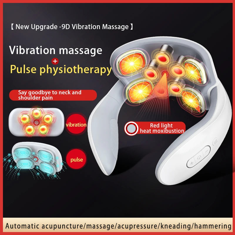 Portable Heat Therapy Vibrating Massage Intelligent Neck Massager