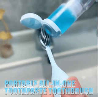 Travel Outdoor Portable All-in-One Toothpaste and Toothbrush Integrated Storage Box Folding Soft Hair Special Set