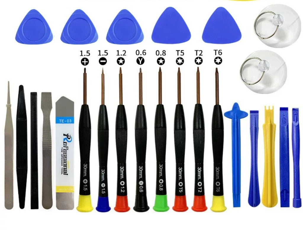 25 in 1 Professional Opening Pry Repair Tool Kits Screwdriver Tweezer Metal Spudger Crowbar Disassemble Hand Tool Set Mobile Phone Dismantling Electronic Device